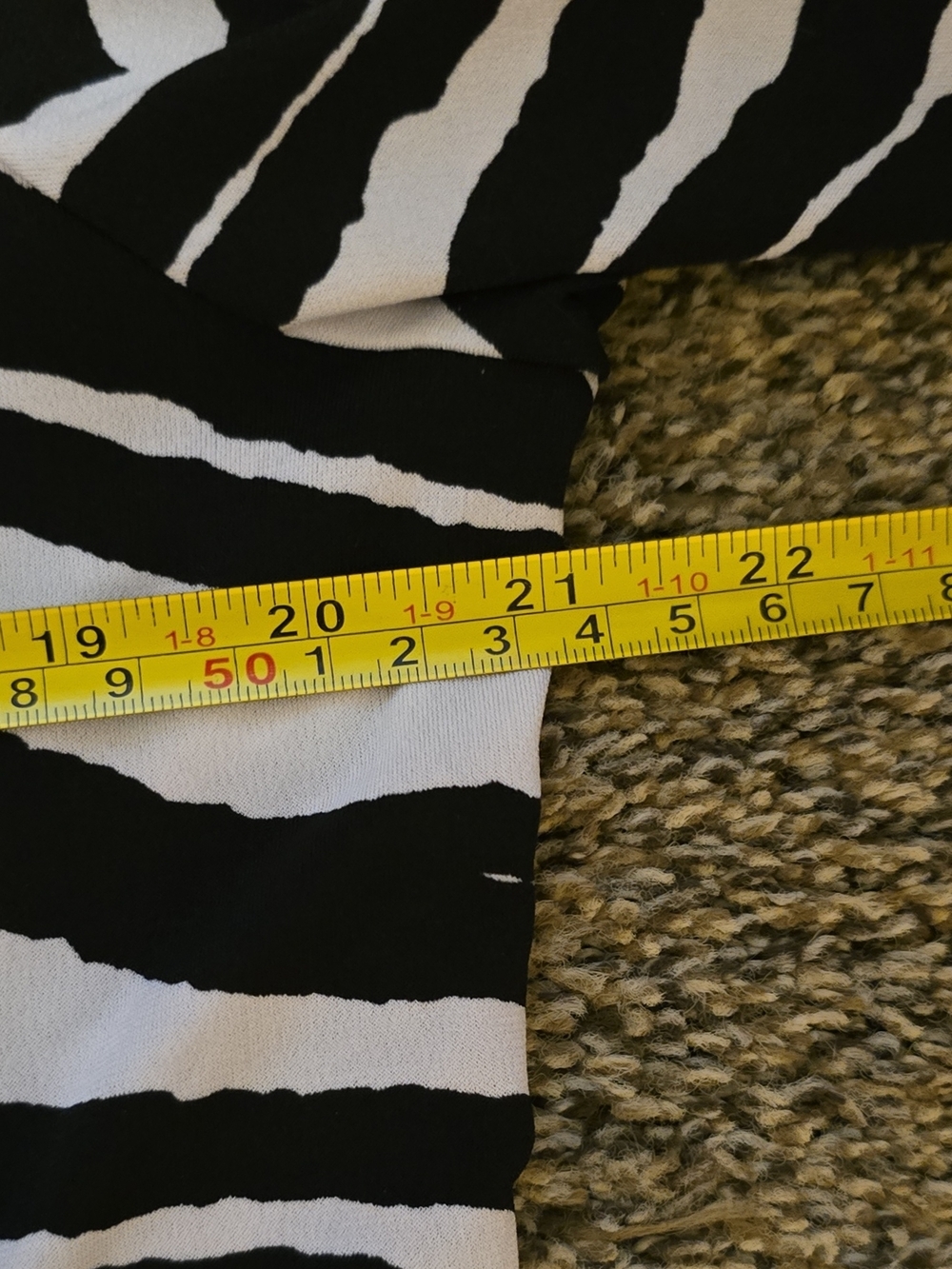 Anne Klein XL Zebra Print Zip Front Long Sleeve Round Neck Women's Blouse